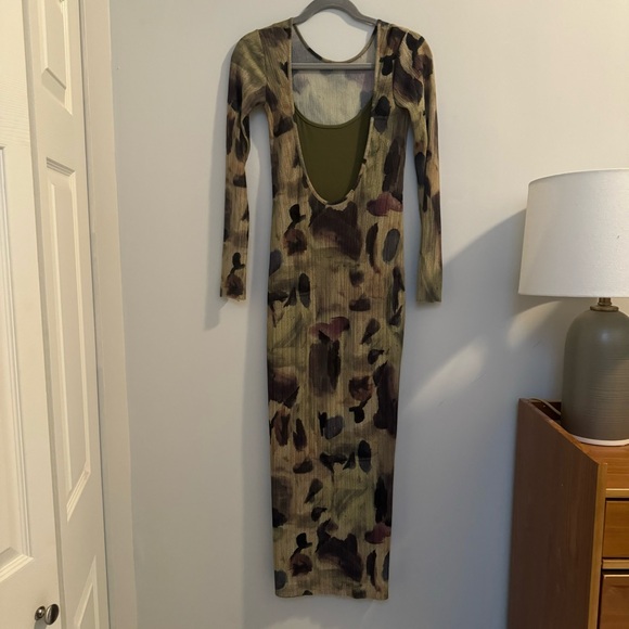 ZARA - LOW BACK MIDI DRESS - Picture 2 of 10